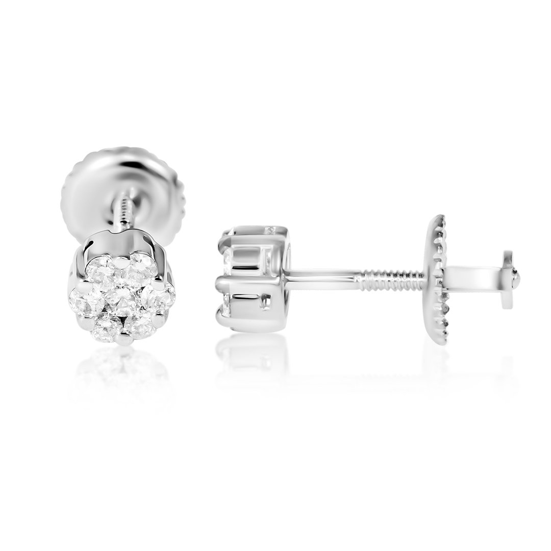 Diamond Stud Earrings in 14k Gold 0.50 Ctw