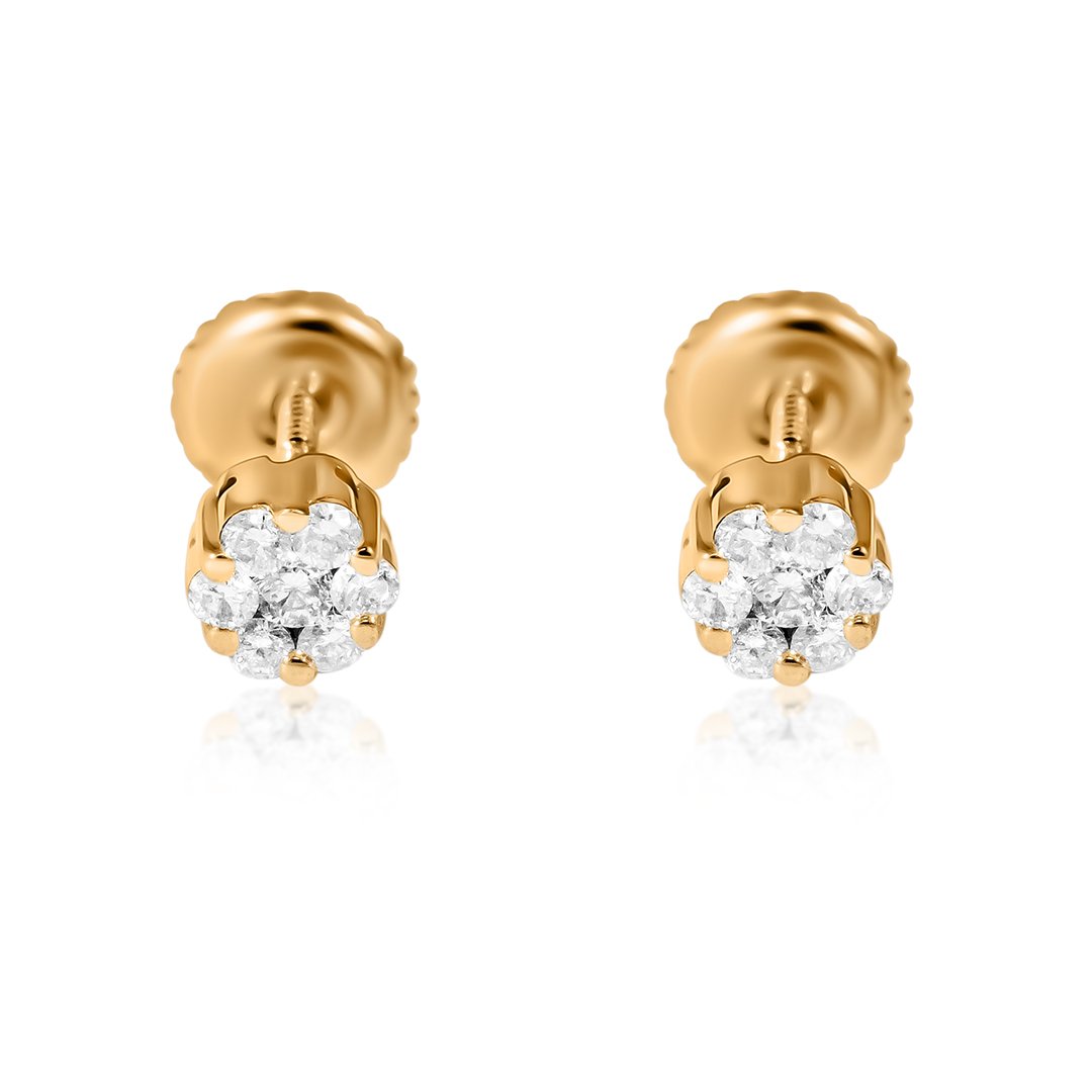 Diamond Stud Earrings in 14k Gold 0.50 Ctw