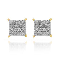 Thumbnail for Yellow 10K Solid Yellow Gold Diamond Stud Earrings 0.11 Ctw