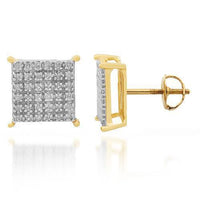 Thumbnail for Yellow 10K Solid Yellow Gold Diamond Stud Earrings 0.25 Ctw.