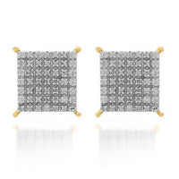 Thumbnail for Yellow 10K Solid Yellow Gold Diamond Stud Earrings 0.31 Ctw