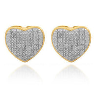 10K Solid Yellow Gold Diamond Stud Earrings 0.11 Ctw – Avianne