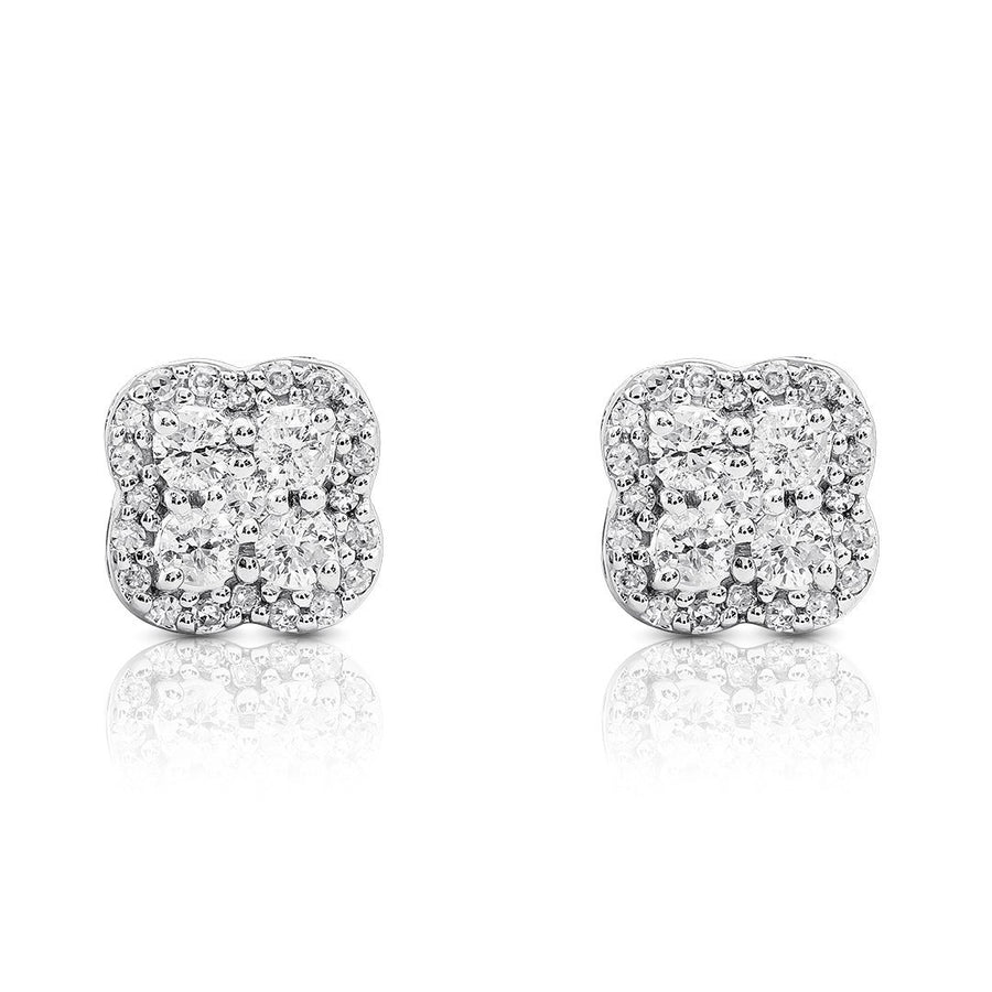 10K WHITE GOLD DIAMOND STUD EARRINGS 0.41 CTW