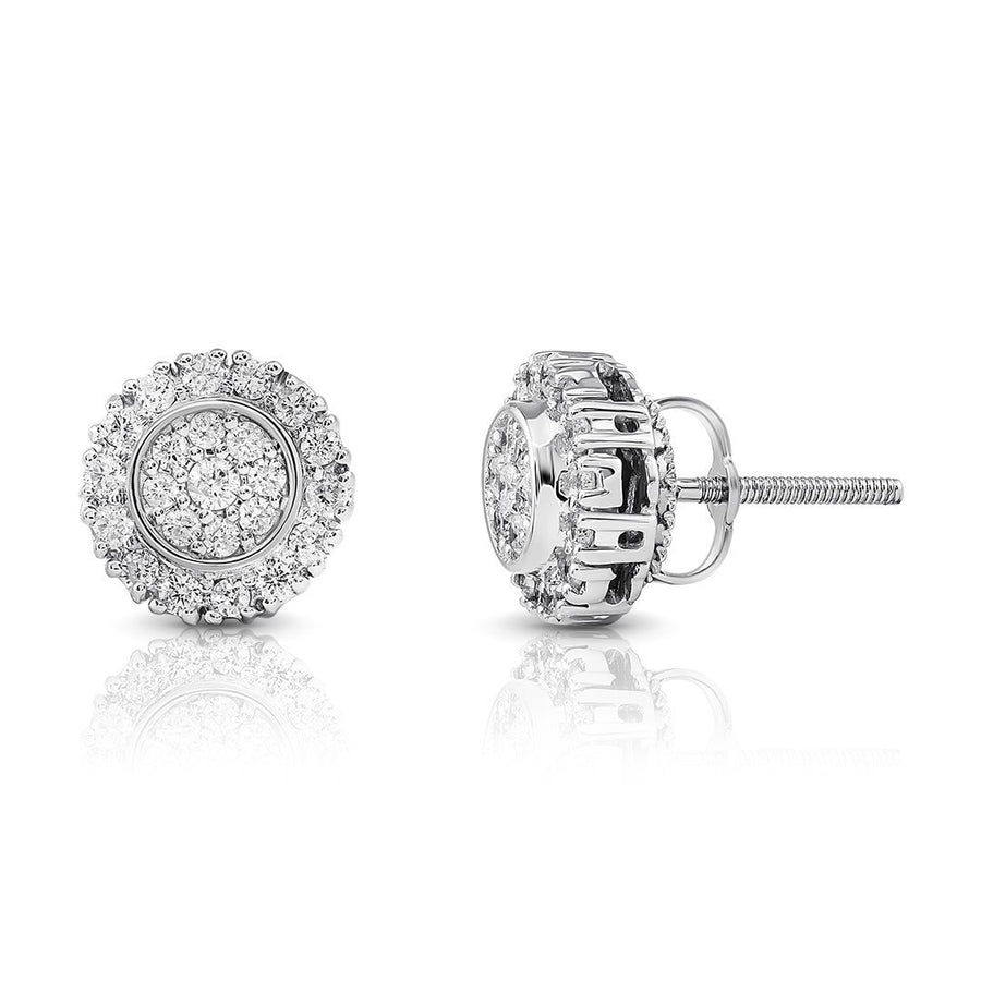 White 10K White GOLD DIAMOND STUD EARRINGS 0.51 CTW