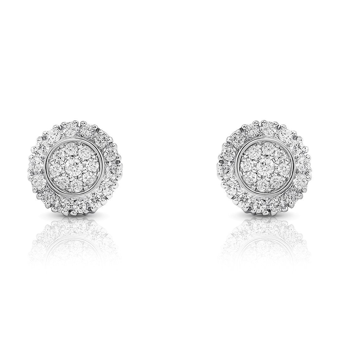 White 10K White GOLD DIAMOND STUD EARRINGS 0.51 CTW