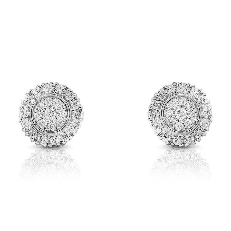 White 10K White GOLD DIAMOND STUD EARRINGS 0.51 CTW