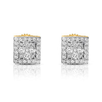 Thumbnail for 10K YELLOW GOLD DIAMOND SQTARE STUD EARRINGS 0.31 CTW