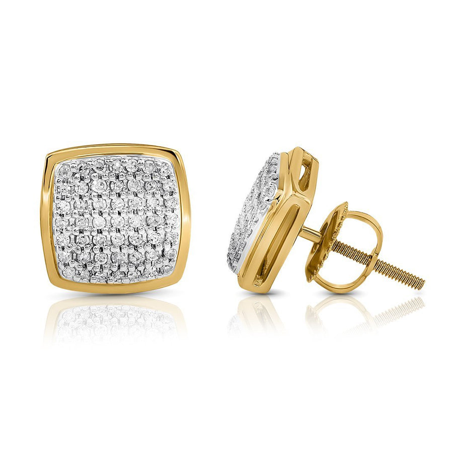10K YELLOW GOLD DIAMOND STUD EARRINGS 0.25 CTW
