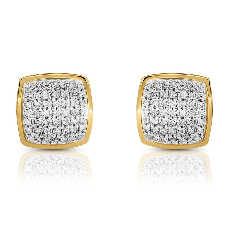 10K YELLOW GOLD DIAMOND STUD EARRINGS 0.25 CTW