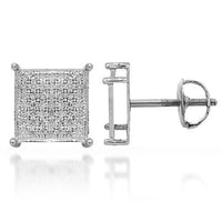 Thumbnail for White 14K Solid White Gold Diamond Stud Earrings 0.20 Ctw