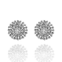 Thumbnail for White 14K Solid White Gold Diamond Stud Earrings 1.02  Ctw