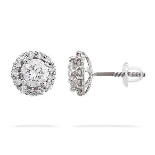 14k White Gold Diamond Earrings 2.29ctw