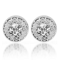 Thumbnail for 14K White Gold Diamond Stud Earrings 3.08 Ctw