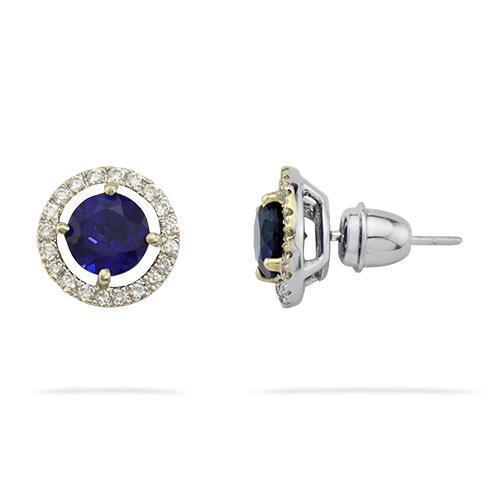 White 14K White Solid Gold Womens Diamond Stud Earrings 0.50 Ctw
