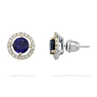 Thumbnail for White 14K White Solid Gold Womens Diamond Stud Earrings 0.50 Ctw