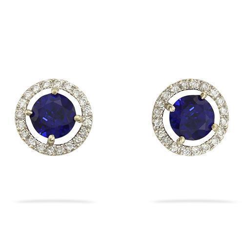 White 14K White Solid Gold Womens Diamond Stud Earrings 0.50 Ctw