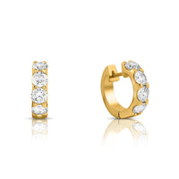 Thumbnail for 14K Yellow GOLD WOMENS DIAMOND HOOP EARRINGS 1.90 CTW