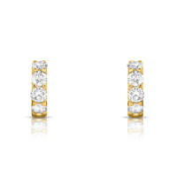 Thumbnail for 14K Yellow GOLD WOMENS DIAMOND HOOP EARRINGS 1.90 CTW