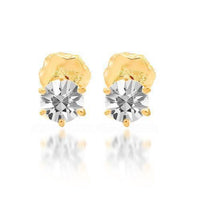 Thumbnail for Yellow 14K Yellow Solid Gold Clarity Enhanced Diamond Stud Earrings 0.70 Ctw
