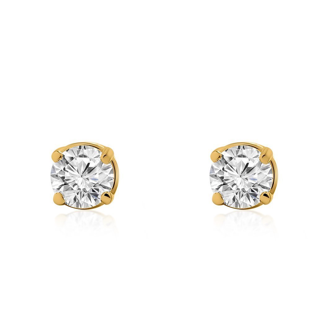 Cheap gold diamond earrings Clearance
