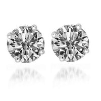Thumbnail for Yellow Cubic Zirconia CZ Crystal Solitaire Stud Earrings in 14K Solid Yellow Gold