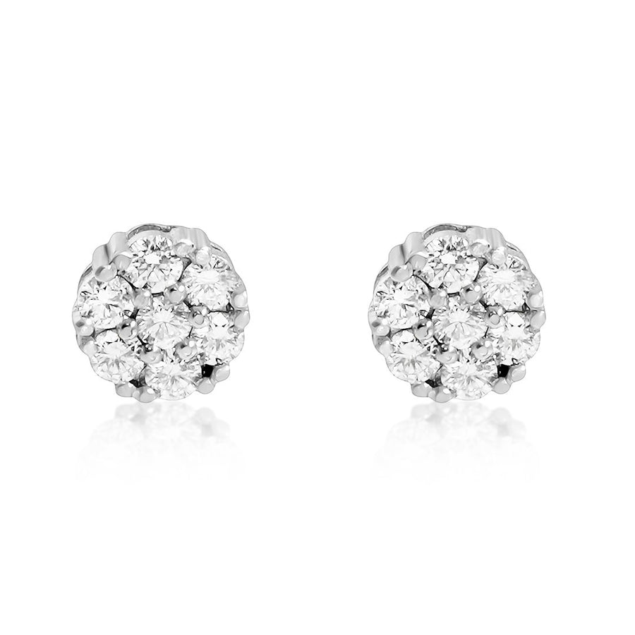 Diamond Earrings in 14k Yellow Gold 3.50 Ctw