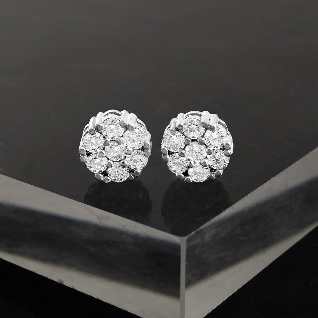 Diamond Earrings in 14k Yellow Gold 3.50 Ctw