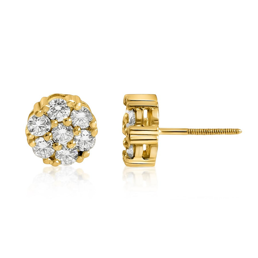 Yellow Diamond Earrings in 14k Yellow Gold 3.50 Ctw