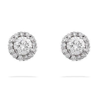 Thumbnail for Diamond Stud Cluster Earrings in 14k White Gold 1.75 Ctw