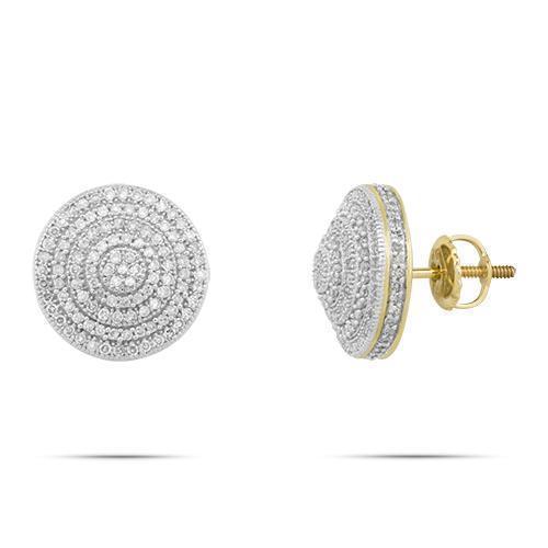 Diamond Stud Earrings in 10k Yellow Gold 0.84 Ctw