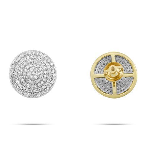 Diamond Stud Earrings in 10k Yellow Gold 0.84 Ctw