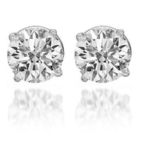 Thumbnail for Platinum(Non-Gold) Platinum Diamond Solitaire Stud Earrings 3.30 Ctw