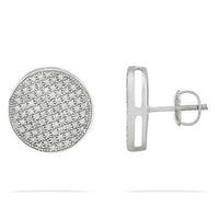 Thumbnail for White Round Diamond Earrings in 10k White Gold 0.51 Ctw