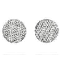 Thumbnail for White Round Diamond Earrings in 10k White Gold 0.51 Ctw