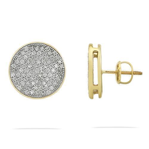 White Round Diamond Earrings in 10k White Gold 0.51 Ctw