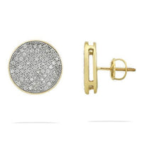 Thumbnail for White Round Diamond Earrings in 10k White Gold 0.51 Ctw
