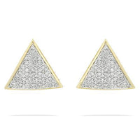 Thumbnail for Yellow Triangle Diamond Earrings 10k Yellow Gold 0.47 Ctw