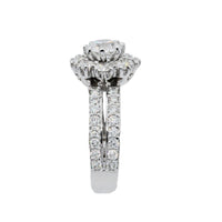 Thumbnail for 14K White Solid Gold Diamond Engagement Ring 2.01 Ctw