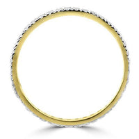 Thumbnail for 10K Yellow Solid Gold Womens Diamond Eternity Band 0.37 Ctw