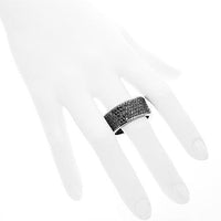Thumbnail for 14K Solid Gold Black Rhodium Plated Mens Diamond Eternity Band 7.50 Ctw