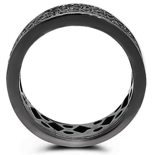 14K Solid Gold Black Rhodium Plated Mens Diamond Eternity Band 7.50 Ctw