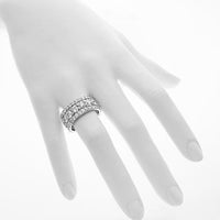 Thumbnail for 14K Solid White Gold Mens Diamond Eternity Ring Band 9.00 Ctw