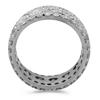 Thumbnail for 14K Solid White Gold Mens Diamond Eternity Ring Band 9.00 Ctw