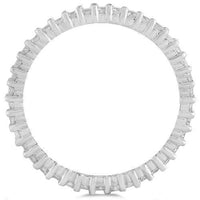 Thumbnail for 14K Solid White Gold Womens Diamond  Eternity Ring Band 0.29 Ctw
