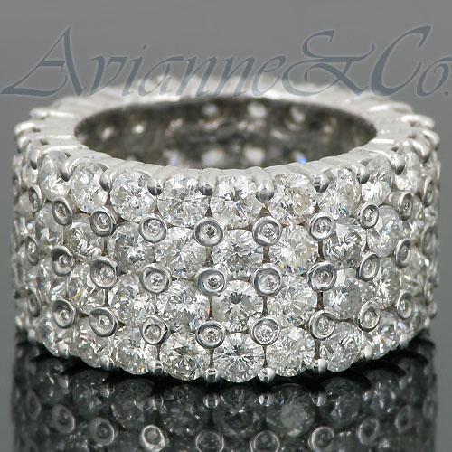 14K White Solid Gold Mens Diamond Eternity Ring Band 11.25 Ctw