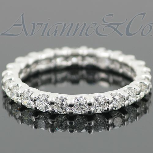 14K White Solid Gold Womens Diamond Eternity Ring Band 1.25 Ctw