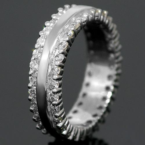 14K White Solid Gold Womens Diamond Eternity Ring Band 1.59 Ctw
