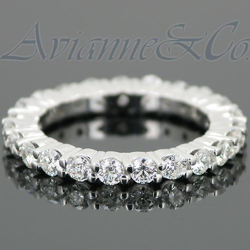 14K White Solid Gold Womens Diamond Eternity Ring Band 1.70 Ctw