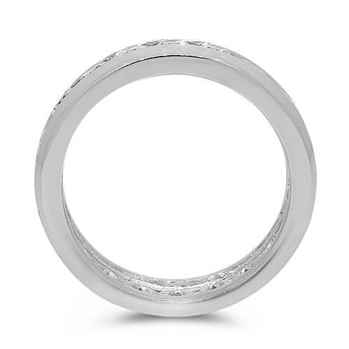 14K White Solid Gold Womens Diamond Eternity Ring Band 1.75 Ctw