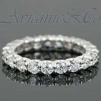 Thumbnail for 14K White Solid Gold Womens Diamond Eternity Ring Band 2.31 Ctw